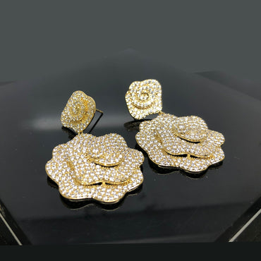 Elegant Rose-Shaped Fashion Earrings