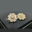 Radiant Flower Design Stud Earring
