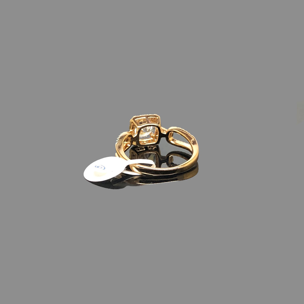 Premium Rose Gold Halo Ring with Round Center Stone – Sizes 7 to 9