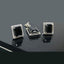 Bold Black Stone Pendant Set with Earrings - Rs. 2100