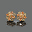 Elegant Gold-Plated Floral Stud Earrings
