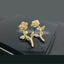 Golden Rose Pearl Drop Earring