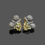 Antique Gold-Tone Traditional Stud Earrings – Designer Floral Cluster