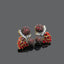 Antique Gold-Tone Traditional Stud Earrings – Designer Floral Cluster