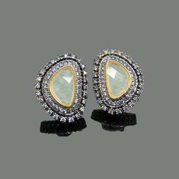Classic Stud Earrings with Clear Crystals