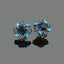 Sparkling Golden Floral Earrings