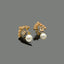 Elegant Pearl Drop Gold Plated Earrings