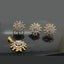 Sparkling Sunburst Crystal Locket and Earring Set