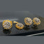 Floral Bloom Crystal Locket and Earring Set