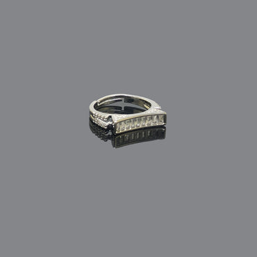 Sleek Geometric Adjustable Baguette Ring – Rs. 300