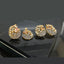 Elegant Marquise Crystal and Peach Stone Locket Set