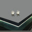 Elegant Pearl Accent Stud Earrings – Geometric Design