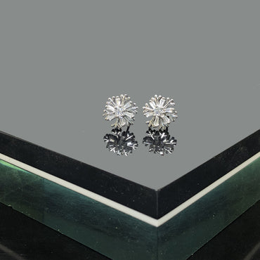 Floral CZ Stud Earrings – Rs. 300
