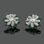 Luxury Floral Crystal Earrings - Silver & Gold Variants - Rs 2550