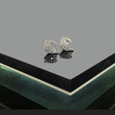Crown-Inspired CZ Stud Earrings – Rs. 300