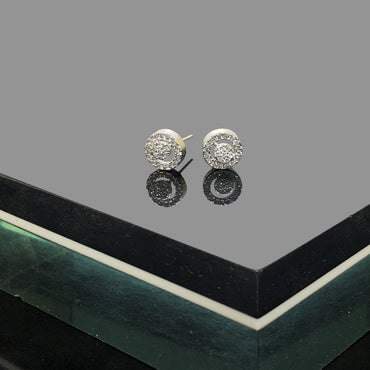 Timeless Round Cubic Zirconia Stud Earrings – Rs. 300