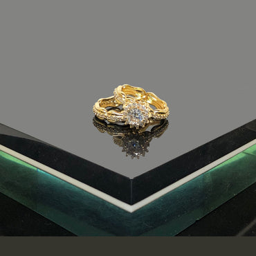 Gold Solitaire Ring Set – Rs. 950