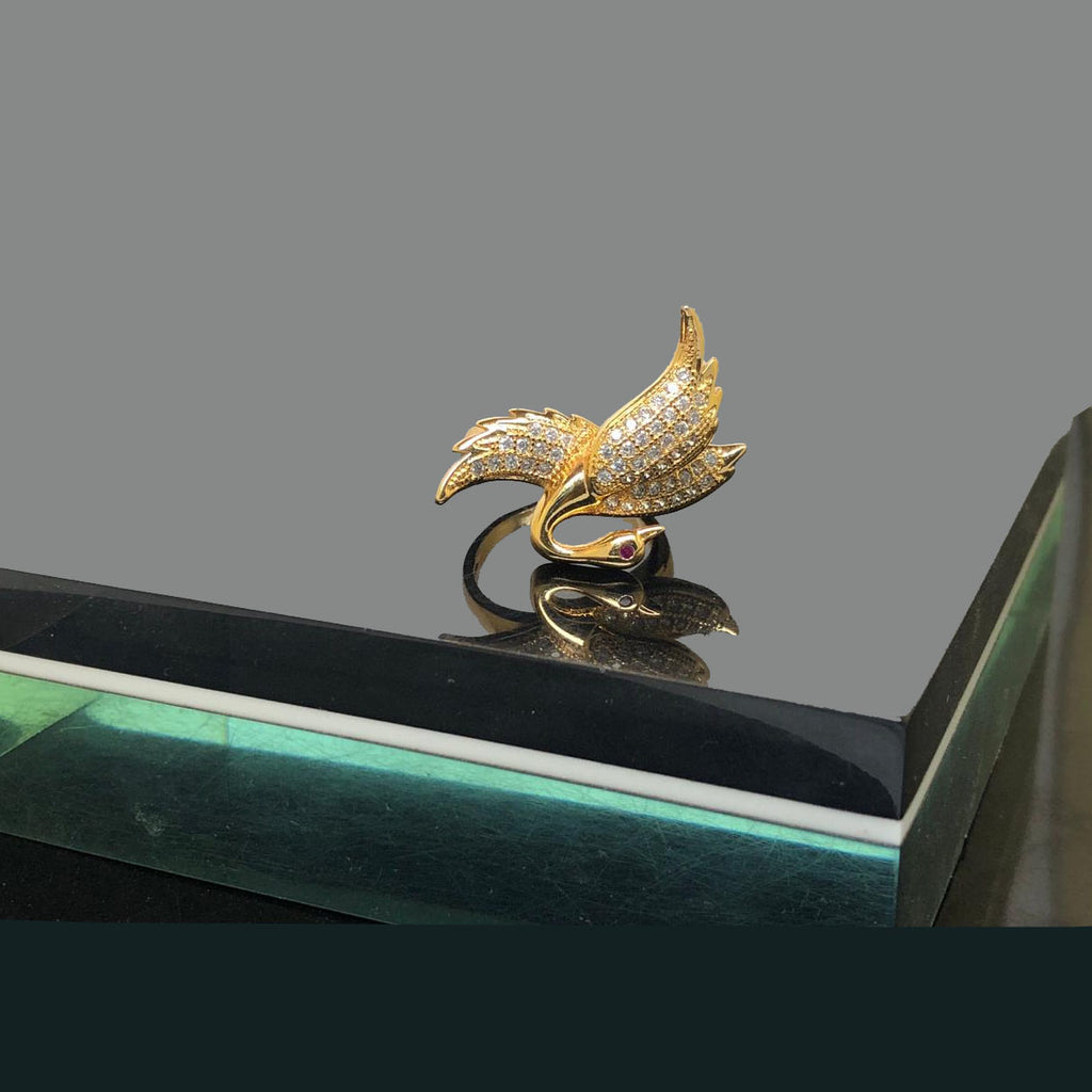 Swan Design Adjustable Ring – Rs. 350