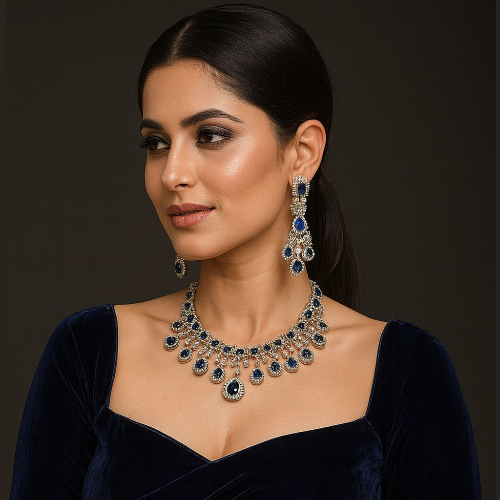 Royal Blue Stone Necklace – Rs. 8250