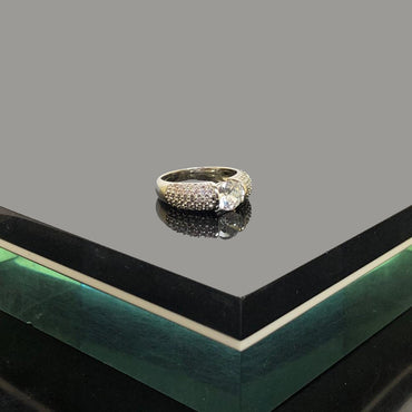 Silver Solitaire Sparkle Ring for Women – Rs. 700