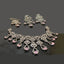 Elegant Silver & Pink Stone Bridal Necklace Set – 10,500