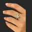 Elegant CZ Statement Ring - Gold Finish with Emerald Cut Stone