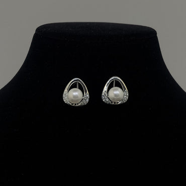Pearl & Crystal Studs – Rs. 300