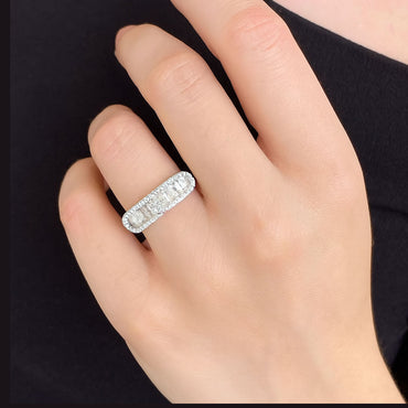 Silver Baguette Stone Ring – Rs. 600