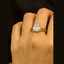 Gold Chain-Link Crystal Statement Ring