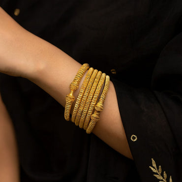 Traditional Gold Plated Bridal Bangle Set