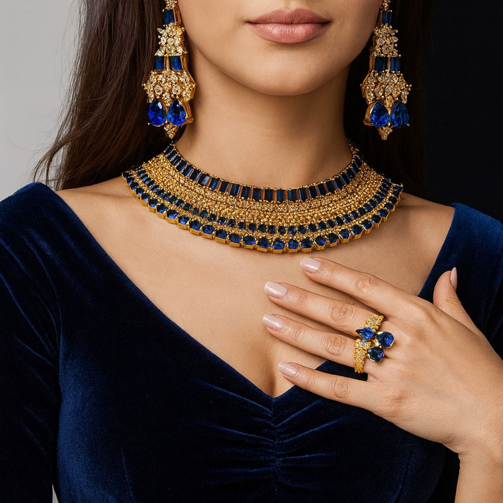 Navy Blue Choker Set – Rs. 8150