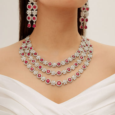 Triple-Layered Ruby Set – Rs. 9,650