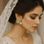 Golden Pearl Drop Leaf Earrings