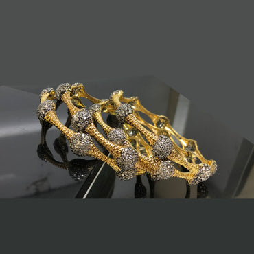 Luxurious Gold-Plated Bangles Set