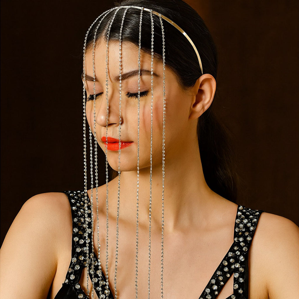 Crystal Rhinestone Veil Hairband – Rs. 750