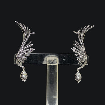 Crystal Wing Ear Cuffs – Elegant Angelic Style