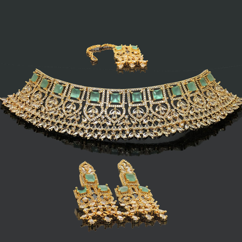 Mint Stone Bridal Choker Set – Rs. 11,150