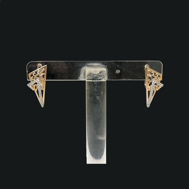 Geometric Arrowhead Studs – Premium Gold Finish