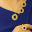 Floral Blue Pendant & Ring Set – Rs. 1,250
