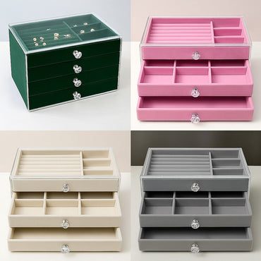 3-Layer Velvet Jewelry Box – Rs. 2,550