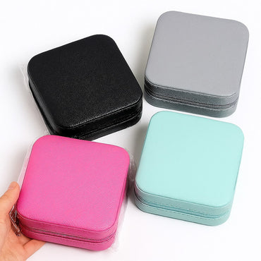 Mini Square Jewelry Travel Pouch – Zippered Compact Case – Rs. 650