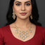 Golden Teardrop Tiered Cluster Statement Set – Rs. 6,850