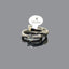 Silver-Tone Double Ring Set – Solitaire and Pave Band