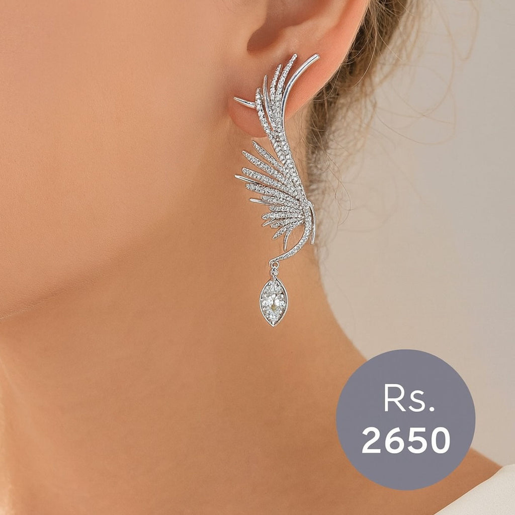Crystal Wing Ear Cuffs – Elegant Angelic Style