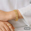 Elegant Crystal-Studded Bracelet and Matching Ring Set