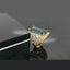 Elegant Diamond Ring with Large Rectangular Center Stone