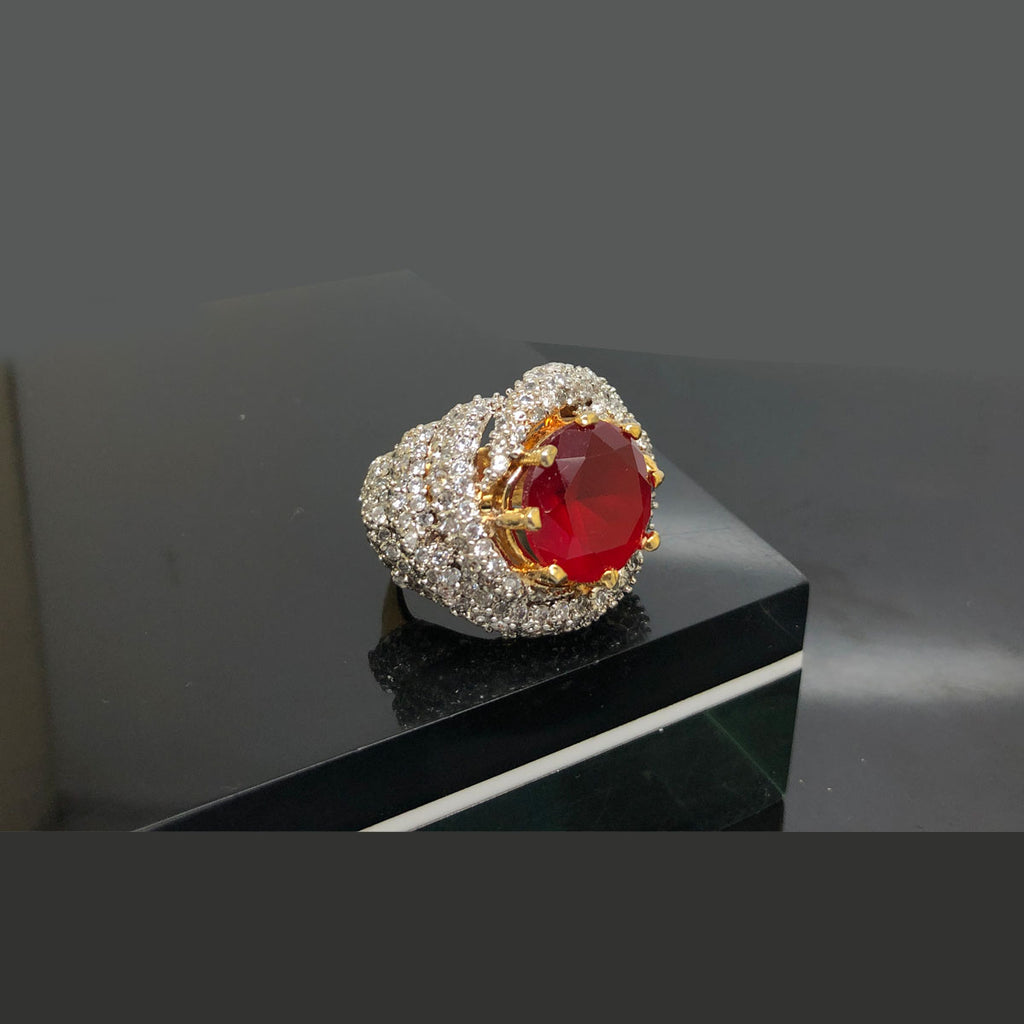 Luxurious Multi-Band Diamond Ring with Brilliant-Cut Center Stone