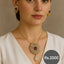 Ruby Sunburst Necklace Set – Rs. 2000