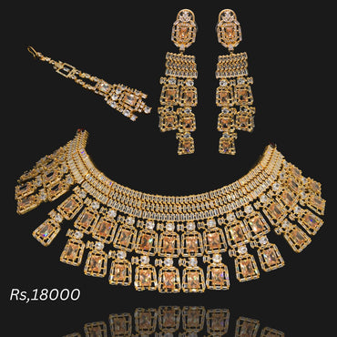 High-Quality American Diamond Bridal Set – Rs. 14,000