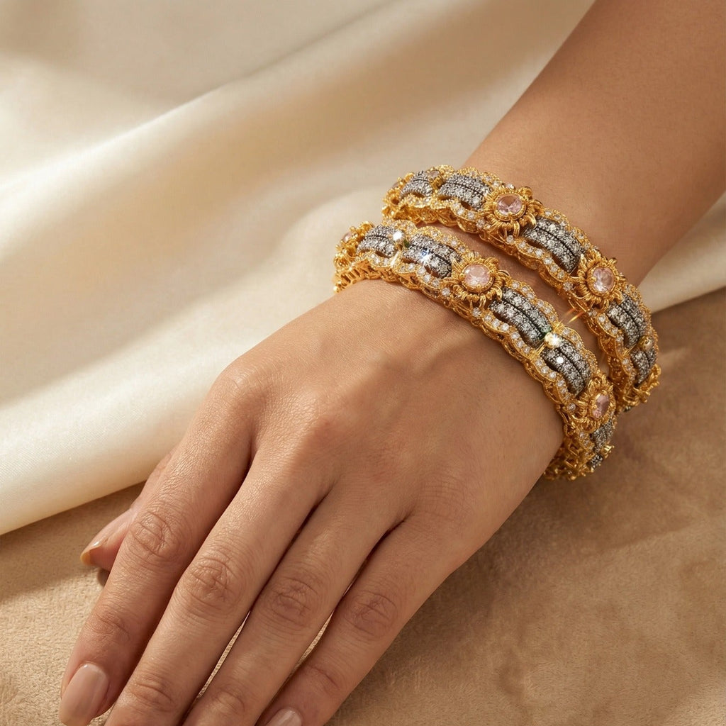 Elegant Openable Bangles with Intricate Design
